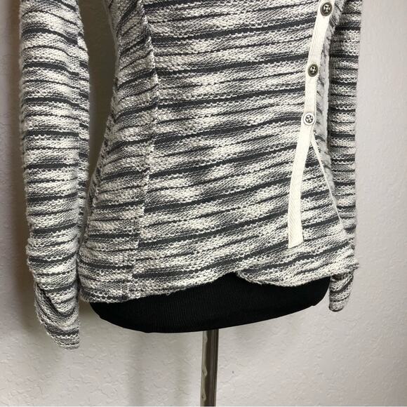Anthropologie Saturday Sunday gray marled button knit jacket size Extra Small - Picture 3 of 15